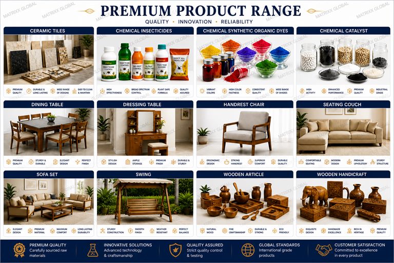 Furniture chemicals and ceramic tiles